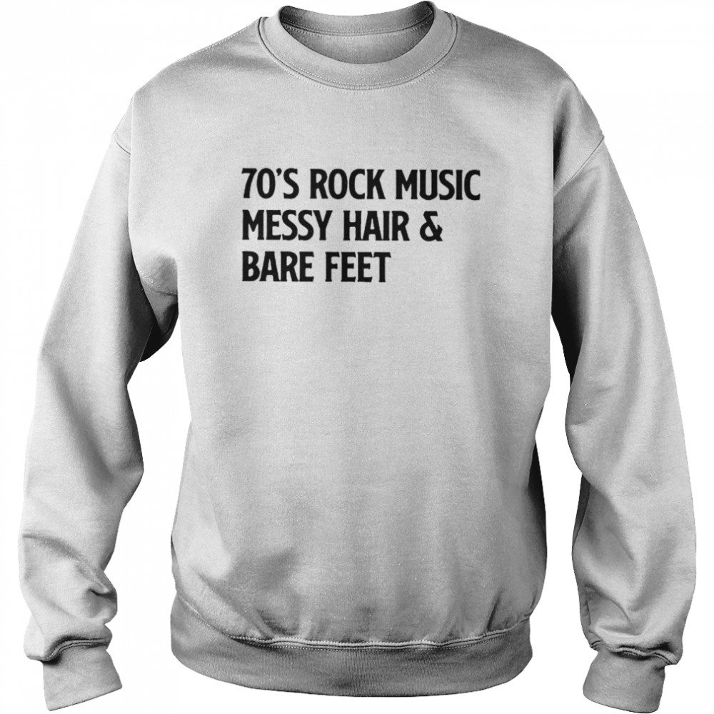 70s rock music messy hair and blue party Unisex Sweatshirt