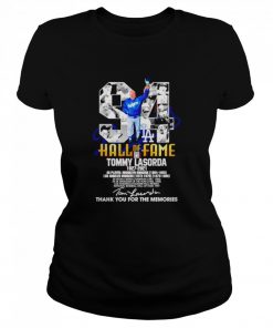 94 Hall of Fame Tommy Lasorda 1927 2021 thank you for the memories signature  Classic Women's T-shirt