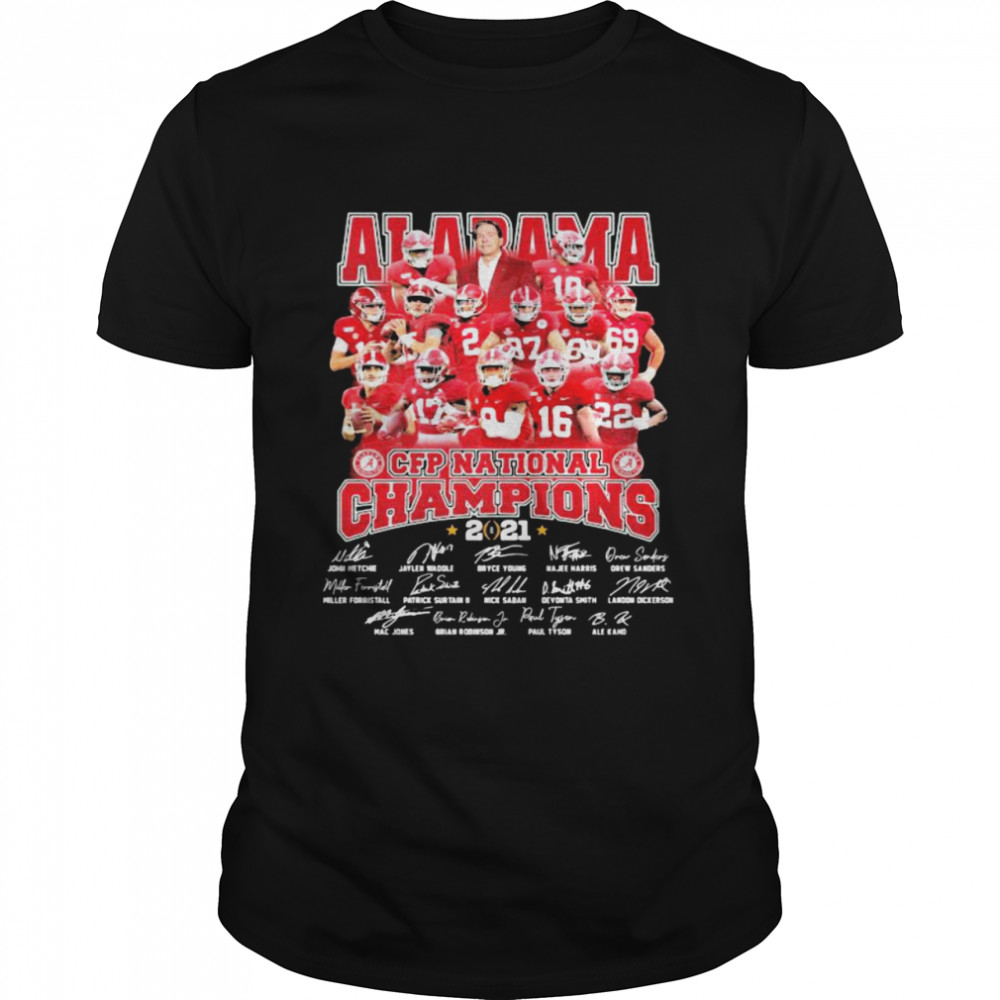 Alabama Cfp National Champions 2021 Signature Player Team Football shirt