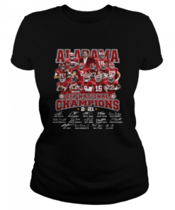 Alabama Crimson Tide CFP national Champions 2021 signatures  Classic Women's T-shirt