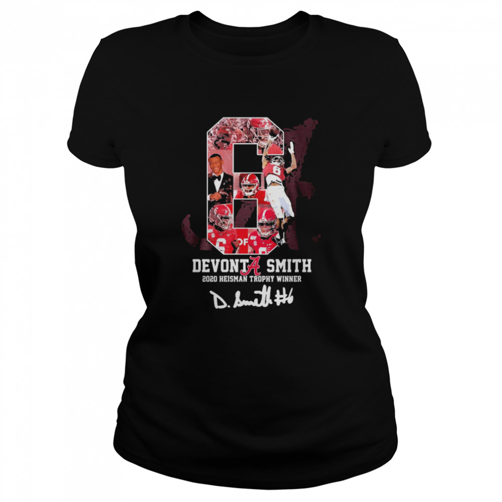 Alabama Crimson Tide Devonta Smith 2020 Heisman Trophy Winner Signature Classic Women's T-shirt