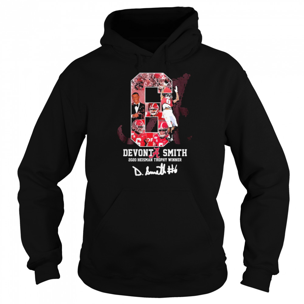 Alabama Crimson Tide Devonta Smith 2020 Heisman Trophy Winner Signature Unisex Hoodie