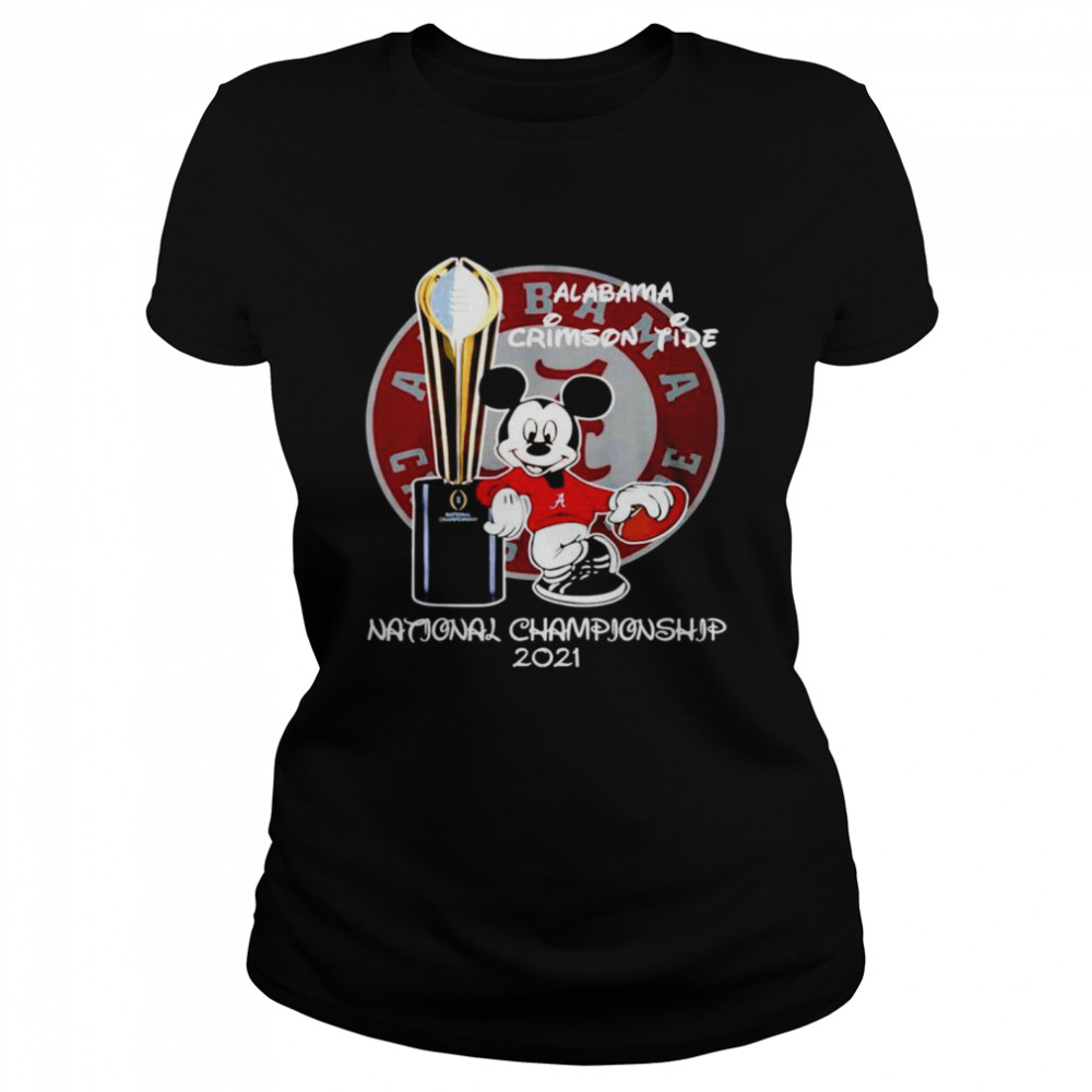 Alabama Crimson Tide Mickey Mouse NCAA national championship 2021 Classic Women's T-shirt