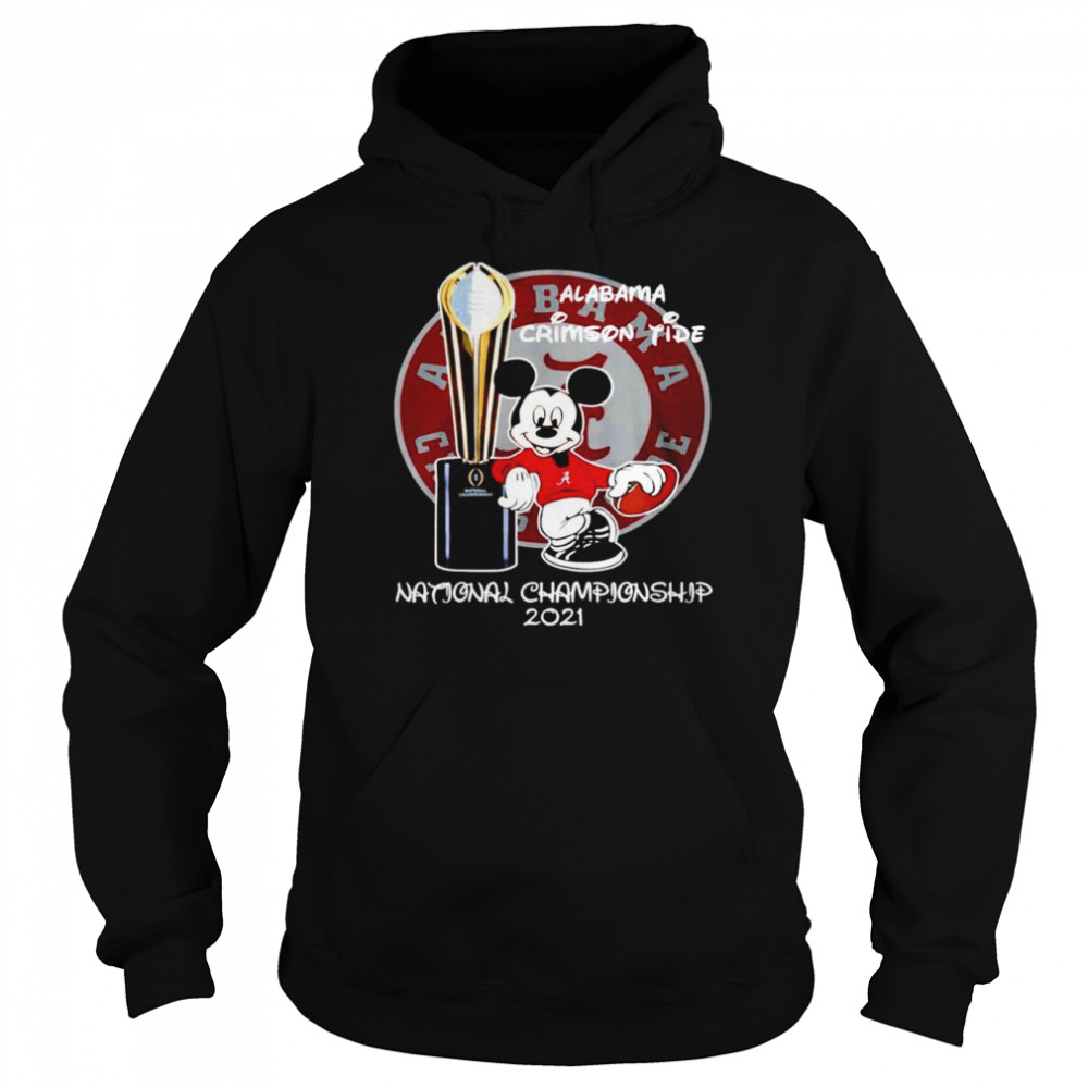 Alabama Crimson Tide Mickey Mouse NCAA national championship 2021 Unisex Hoodie