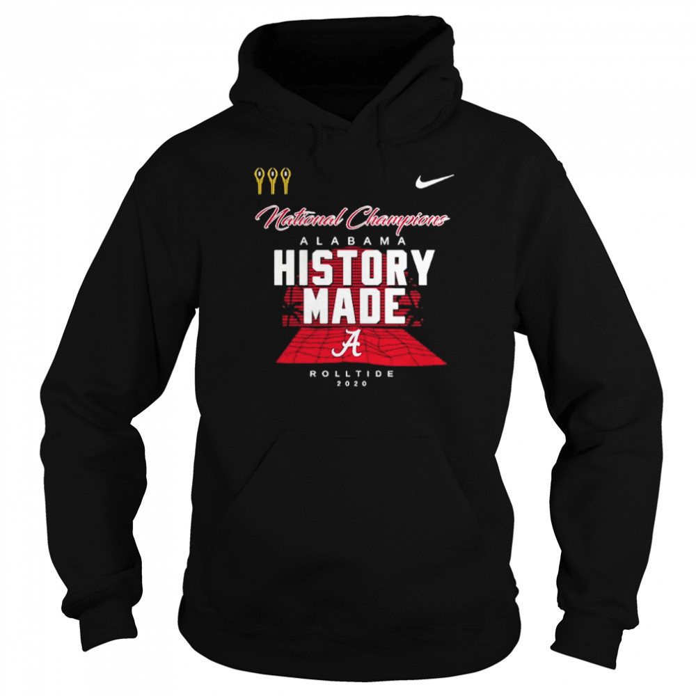 Alabama roll tide script a history made national champions locker room Unisex Hoodie