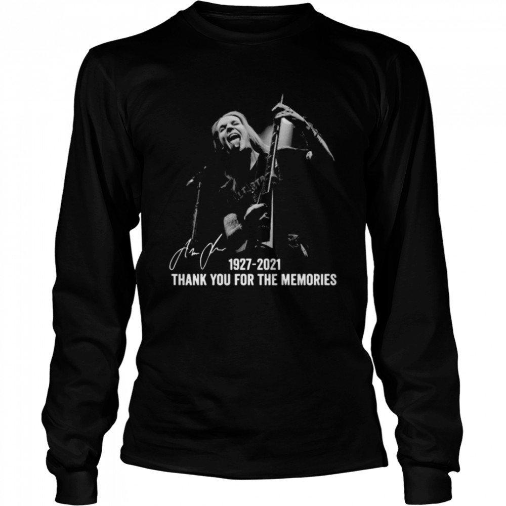 Alexi Laiho 1927 2021 Thank You For The Memories Signatures Long Sleeved T-shirt
