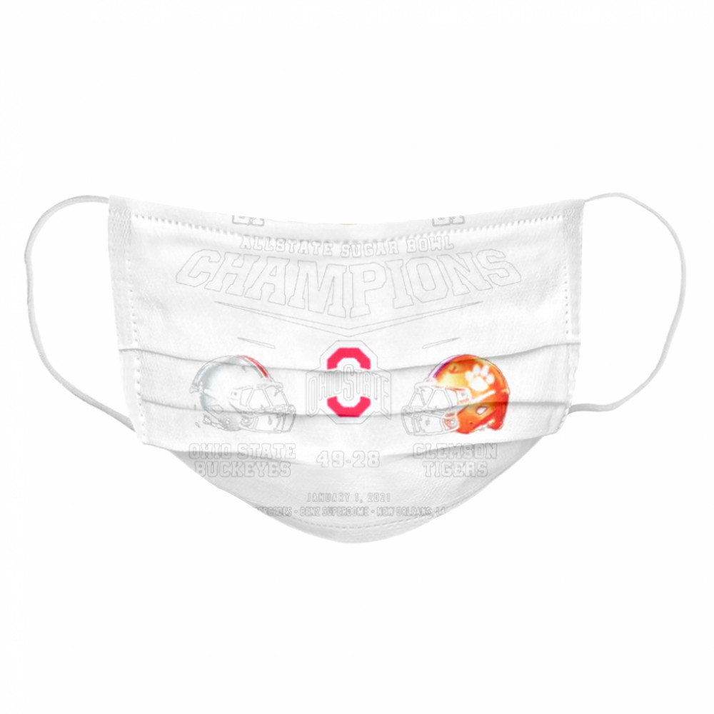 Allstate sugar bowl champions ohio state buckeyes 49 28 clemson tigers Cloth Face Mask
