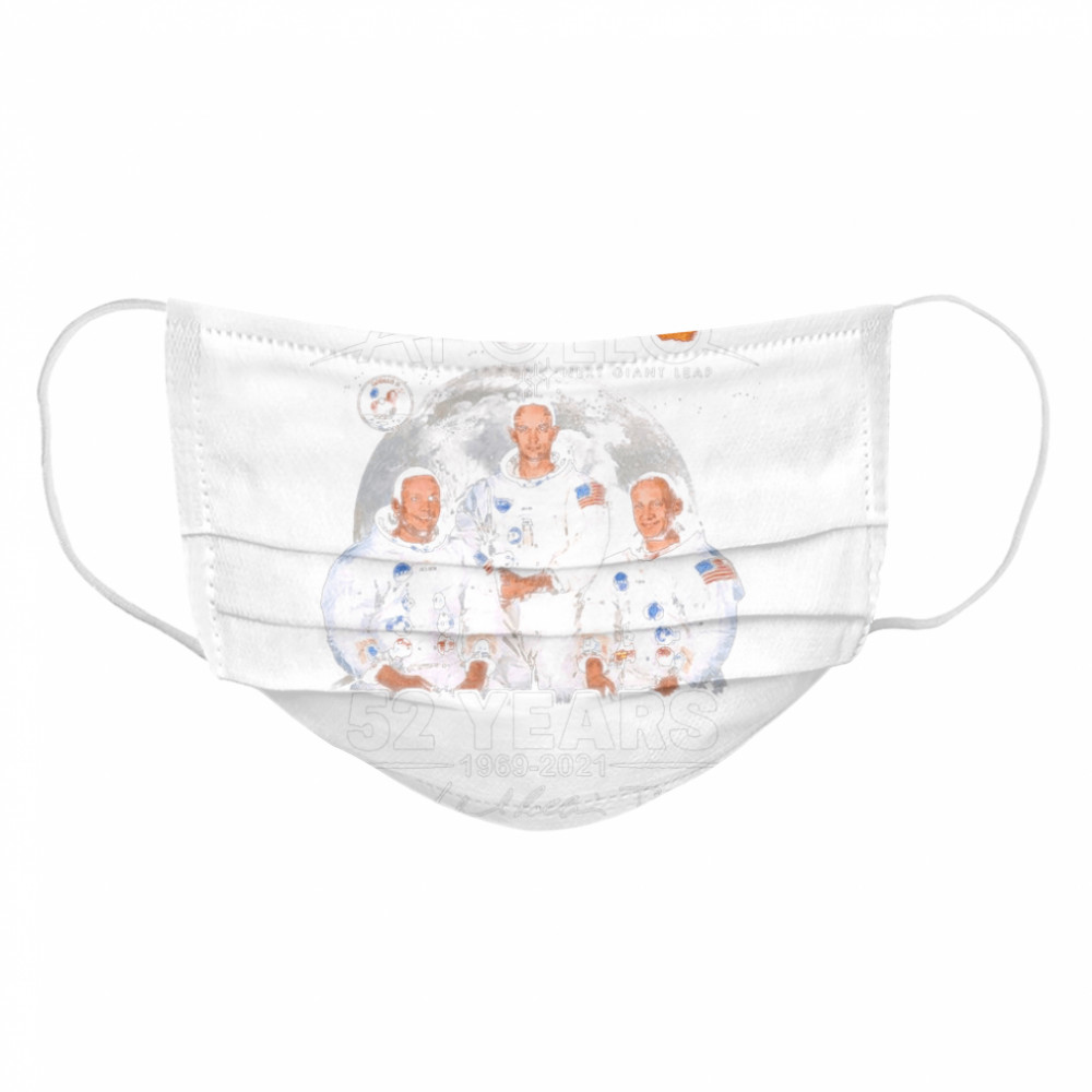 Apollo Next Giant Leap 52 Years 1969 2021 Thank You For The Memories Signatures Cloth Face Mask