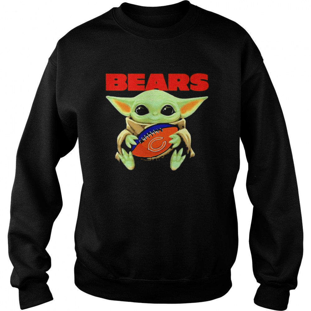 Baby Yoda Loves The Chicago Bears Star Wars Unisex Sweatshirt