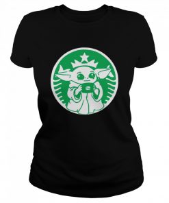 Baby Yoda Star Wars Coffee Starbucks  Classic Women's T-shirt