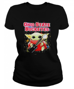 Baby yoda hug ohio state buckeyes 2021  Classic Women's T-shirt