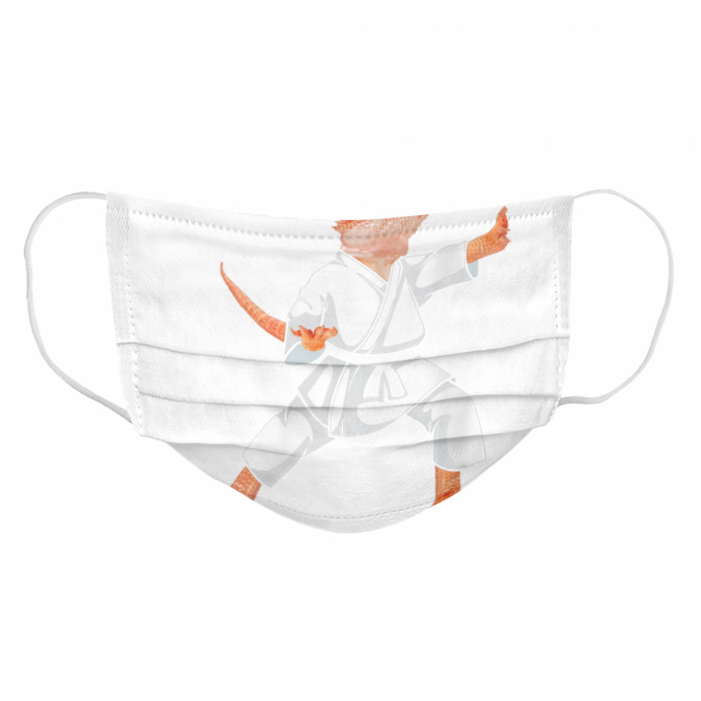 Bearded dragons doing Karate Samurai Ninja lizard Cloth Face Mask