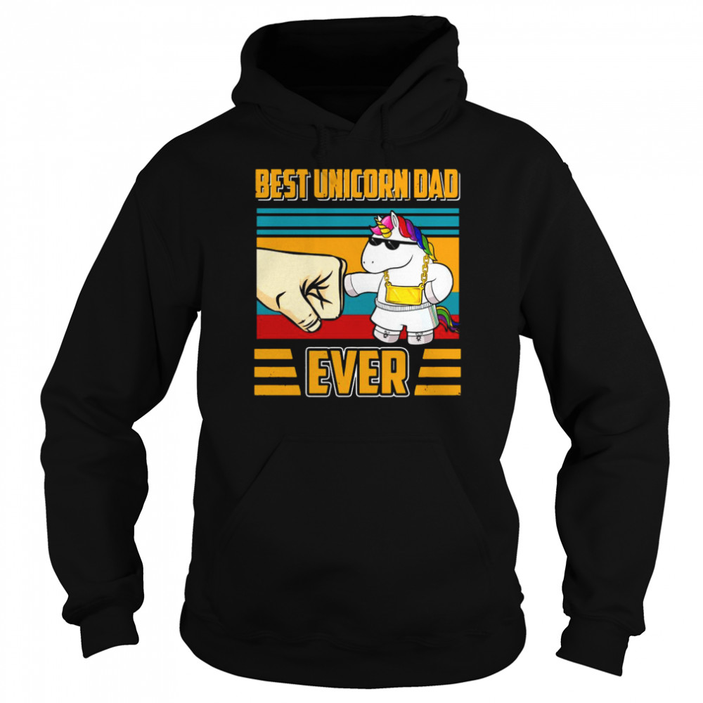 Best Unicorn Dad Ever Vintage Unisex Hoodie