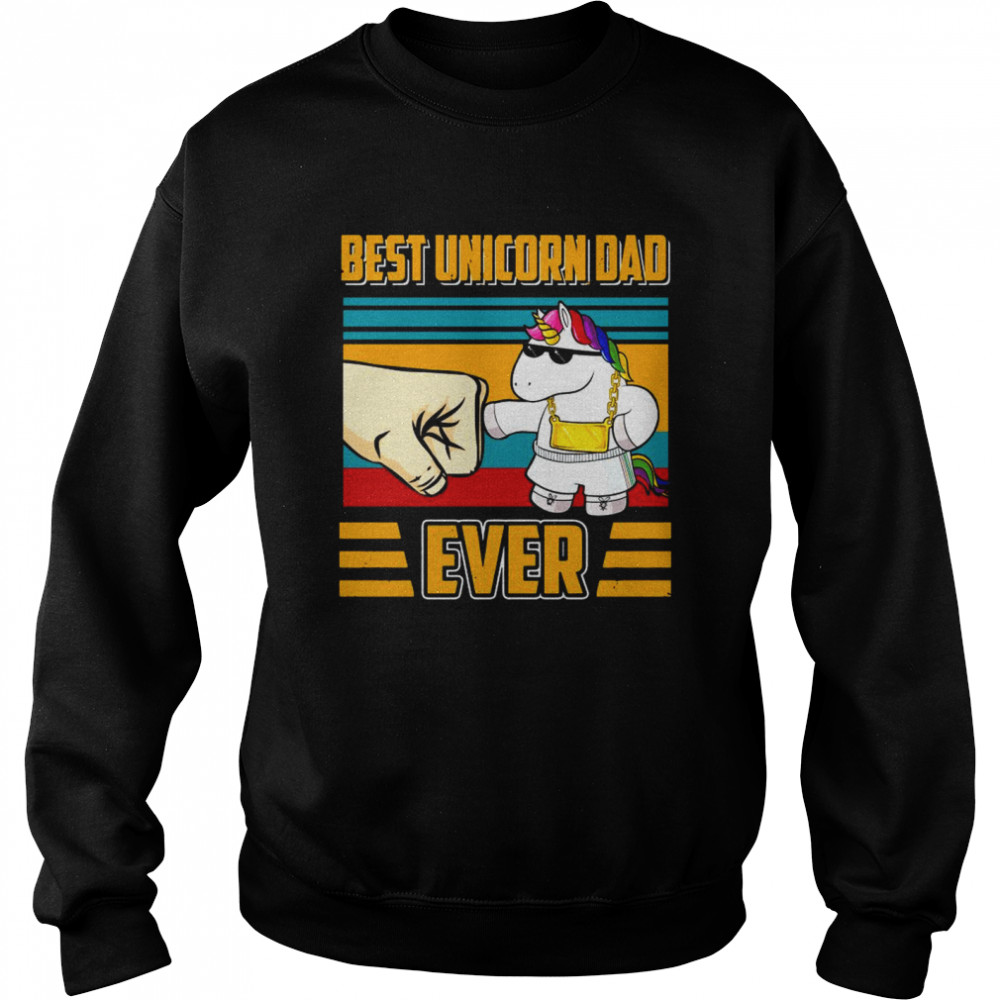 Best Unicorn Dad Ever Vintage Unisex Sweatshirt