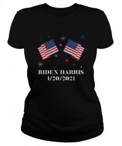 Biden Harris 1202021 Inauguration American Flags  Classic Women's T-shirt