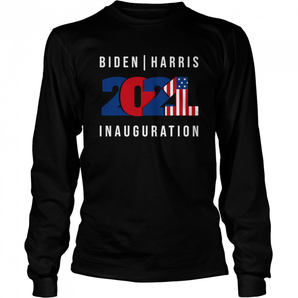 Biden Harris Inauguration 2021 Presidential American Flag Long Sleeved T-shirt