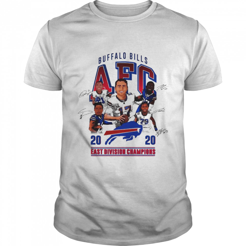 Buffalo Bills AFC 2020 East Division Champions Signatures shirt