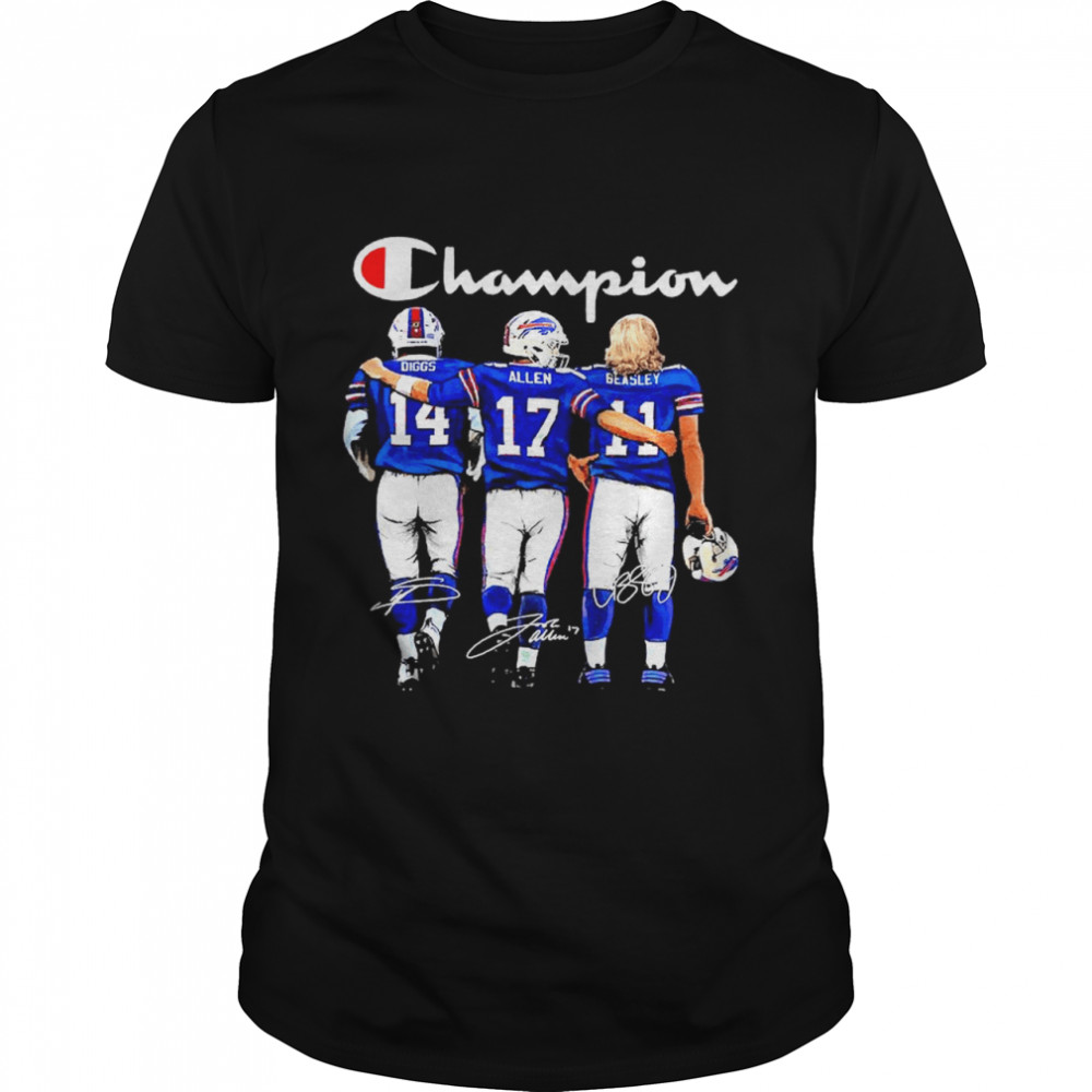 Buffalo Bills Diggs Allen And Beasley Champion Signatures shirt