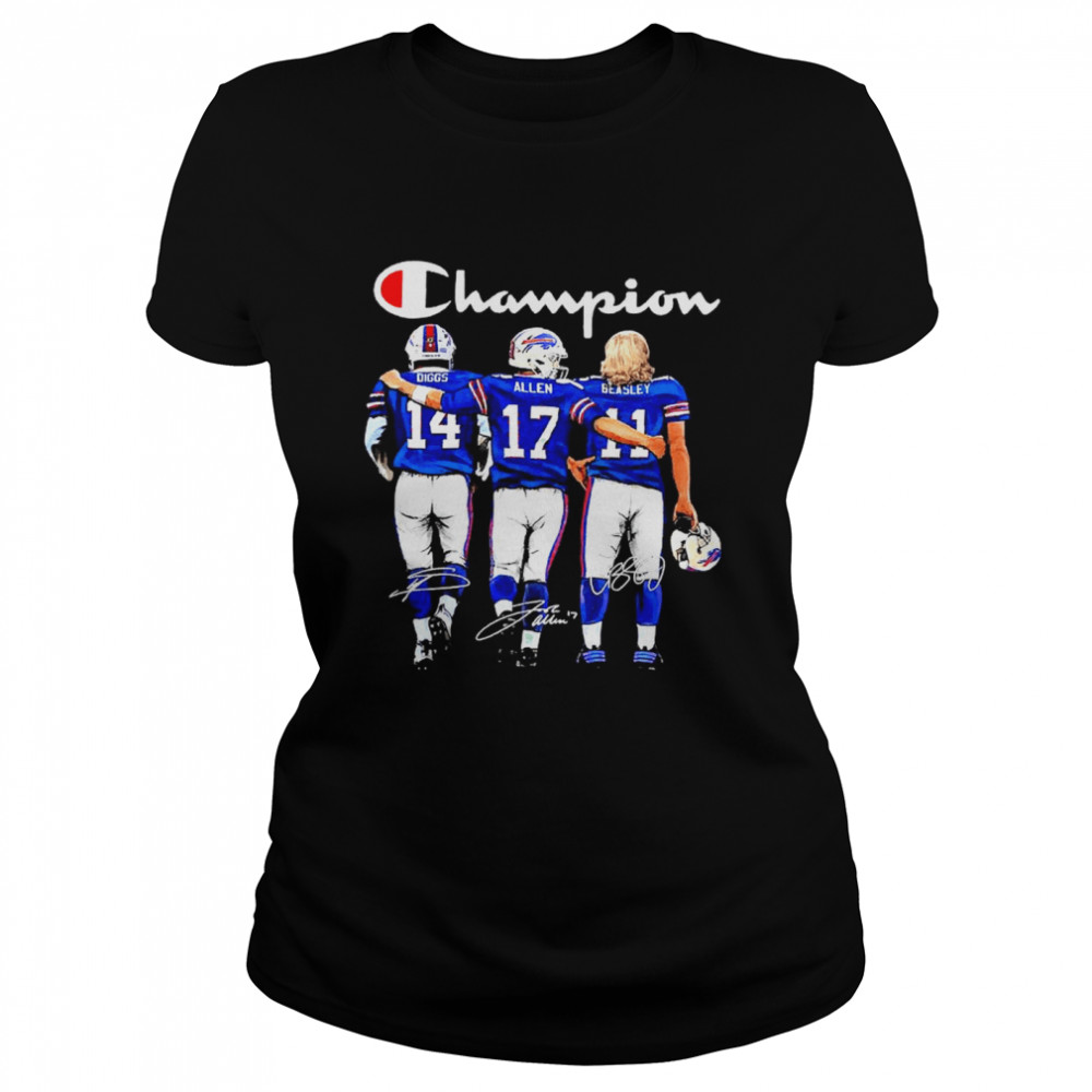 Buffalo Bills Diggs Allen And Beasley Champion Signatures Classic Women's T-shirt