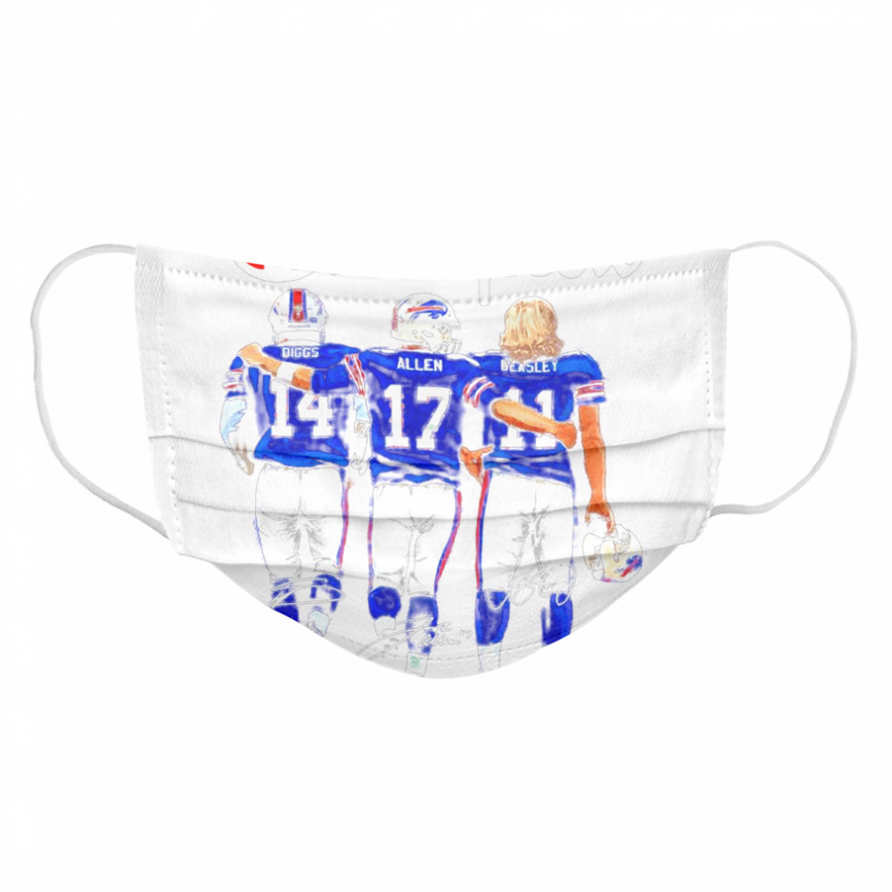 Buffalo Bills Diggs Allen And Beasley Champion Signatures Cloth Face Mask