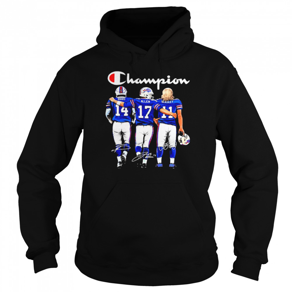 Buffalo Bills Diggs Allen And Beasley Champion Signatures Unisex Hoodie