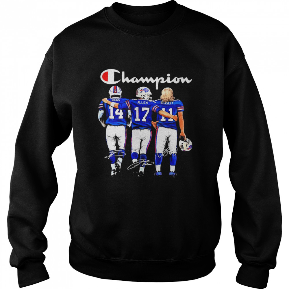 Buffalo Bills Diggs Allen And Beasley Champion Signatures Unisex Sweatshirt