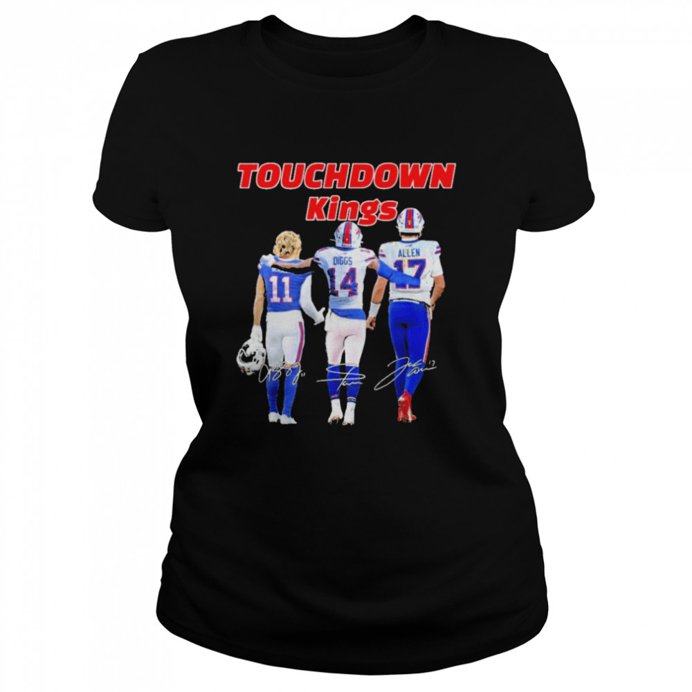 Buffalo bills touchdown kings cole beasley 11 stefon diggs 14 josh allen 17 signatures Classic Women's T-shirt