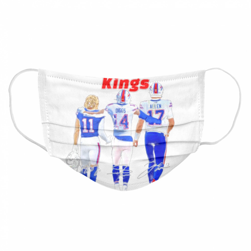 Buffalo bills touchdown kings cole beasley 11 stefon diggs 14 josh allen 17 signatures Cloth Face Mask