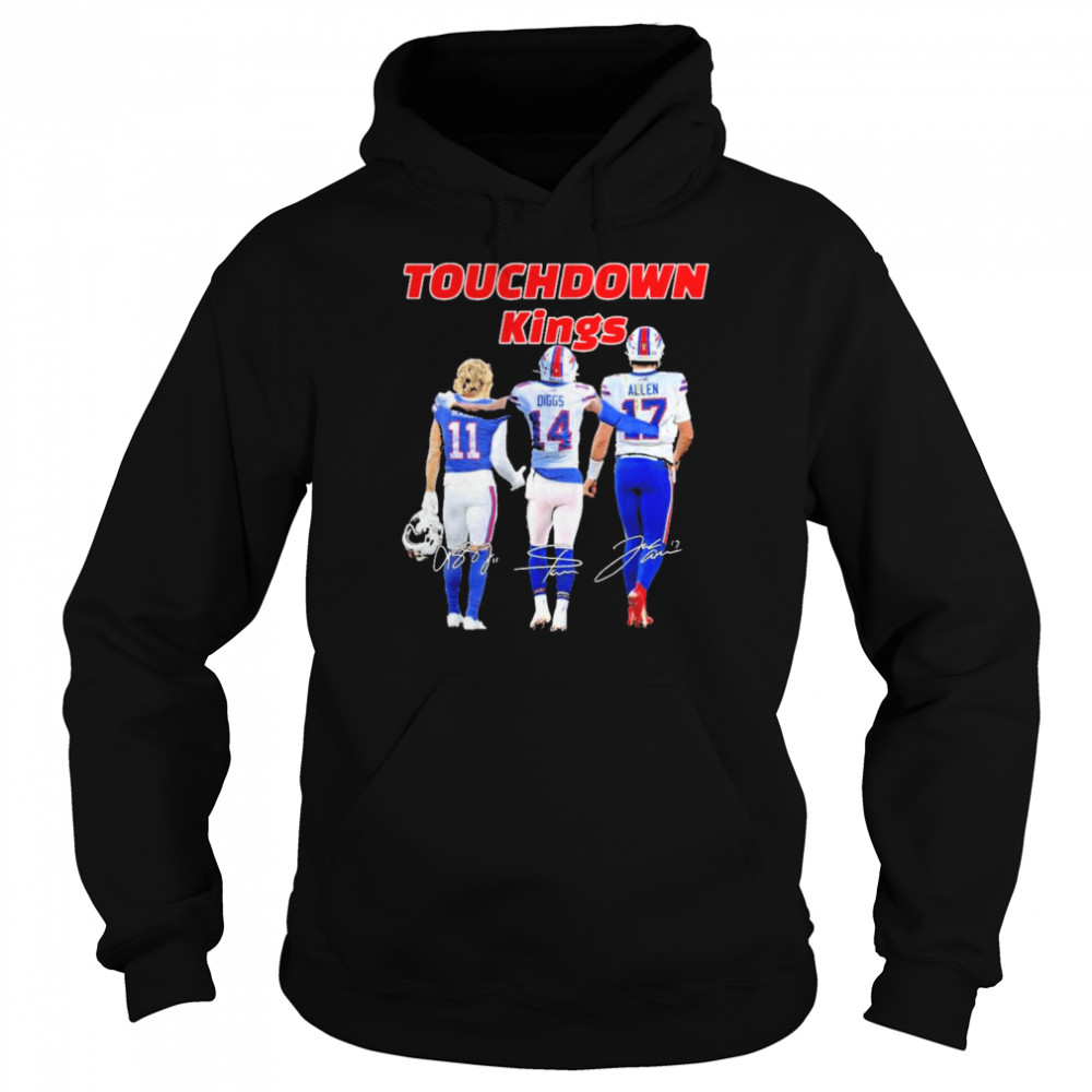 Buffalo bills touchdown kings cole beasley 11 stefon diggs 14 josh allen 17 signatures Unisex Hoodie