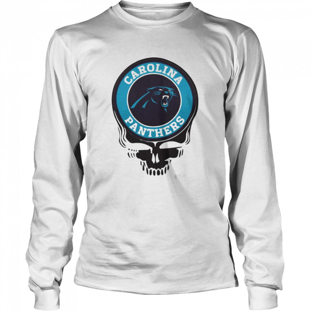 Carolina panthers football skull Long Sleeved T-shirt