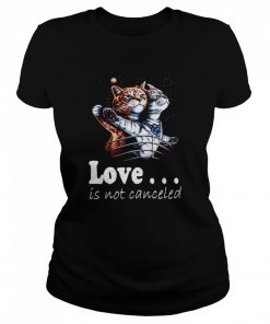 Cat Love Is Not Canceled Titanic Cats  Classic Women's T-shirt