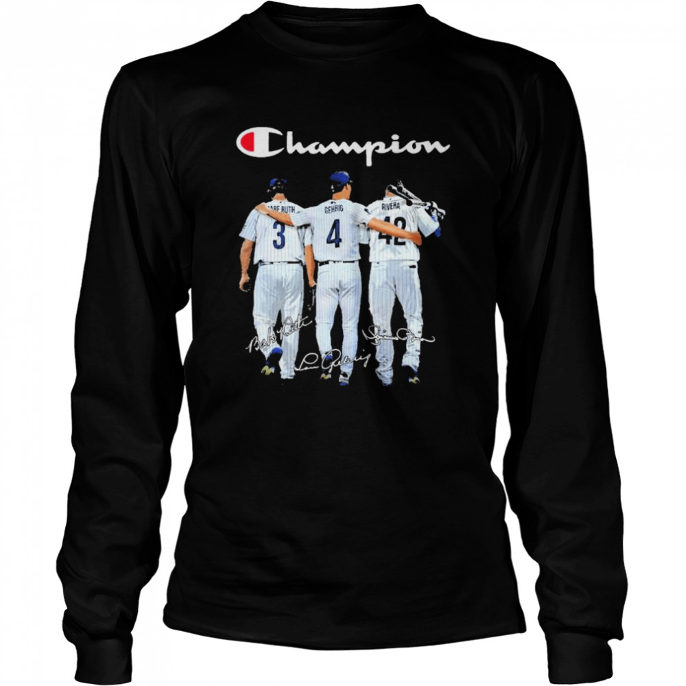 Champion babe ruth and gehrig and rivera Long Sleeved T-shirt