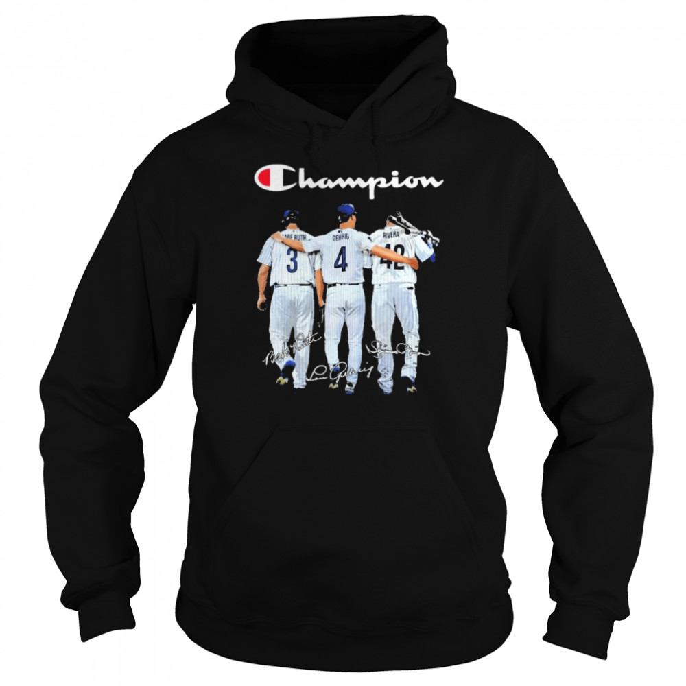 Champion babe ruth and gehrig and rivera Unisex Hoodie