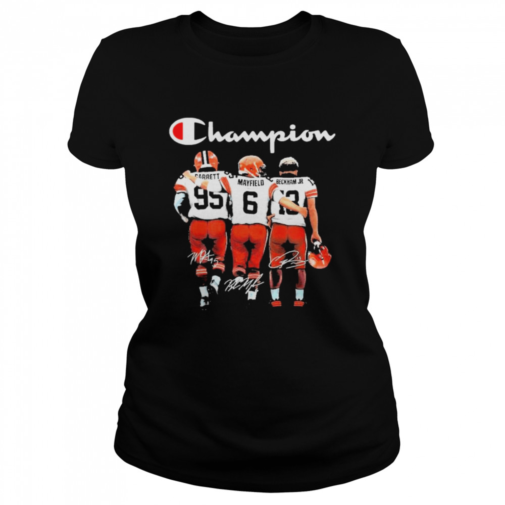 Cleveland browns champion garrett and mayfield and beckham jr Classic Women's T-shirt