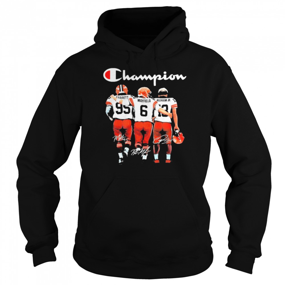 Cleveland browns champion garrett and mayfield and beckham jr Unisex Hoodie
