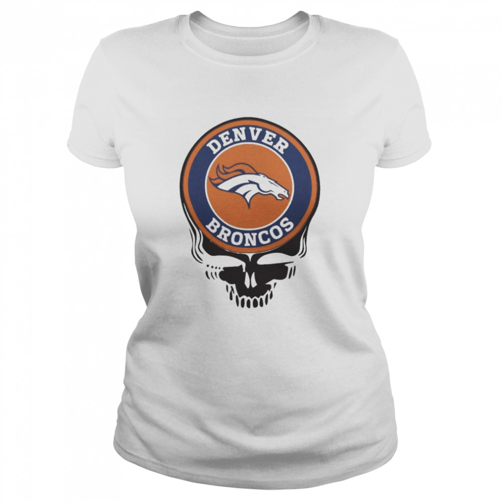 Denver broncos football skull Classic Women's T-shirt