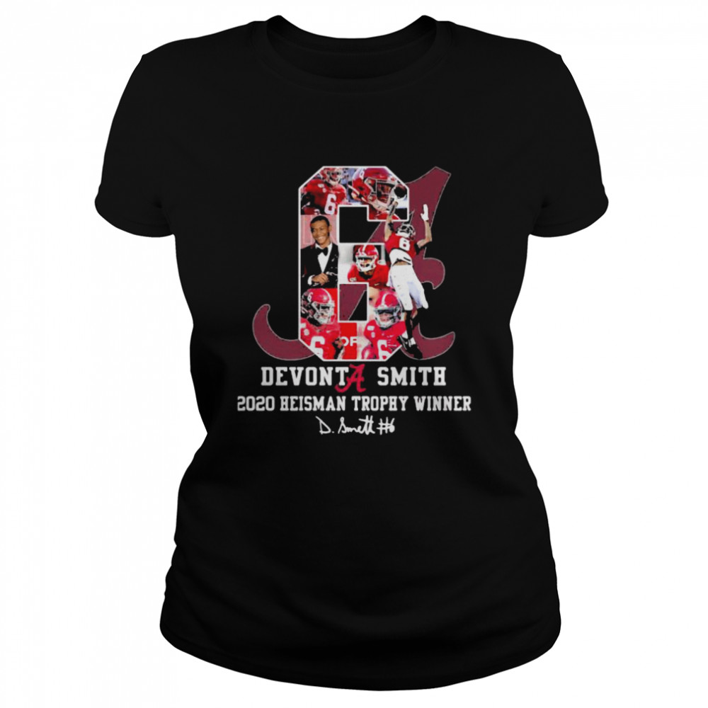 Devonta Smith 2020 Heiman Trophy Winner Signature Classic Women's T-shirt