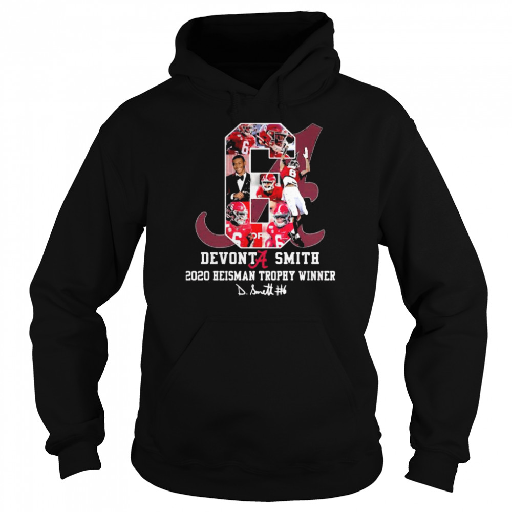 Devonta Smith 2020 Heiman Trophy Winner Signature Unisex Hoodie