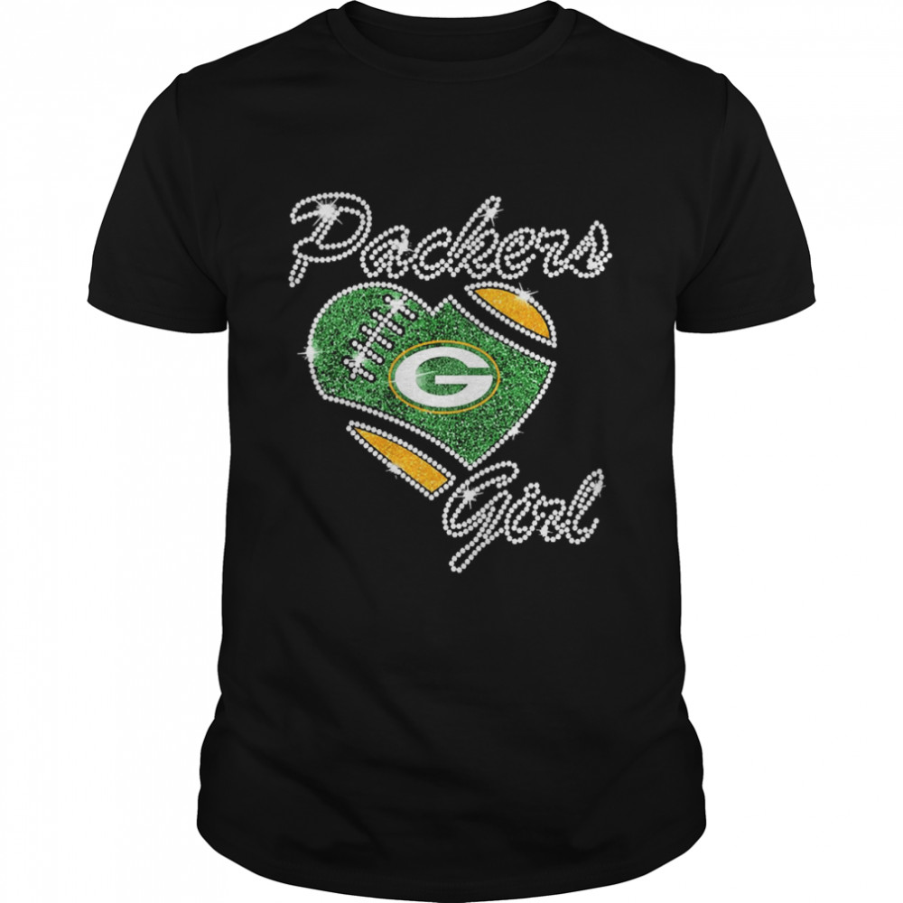 Diamond Heart Green Bay Packers Girl shirt