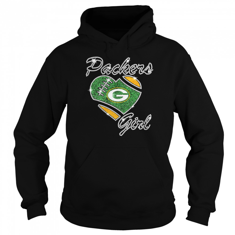 Diamond Heart Green Bay Packers Girl Unisex Hoodie