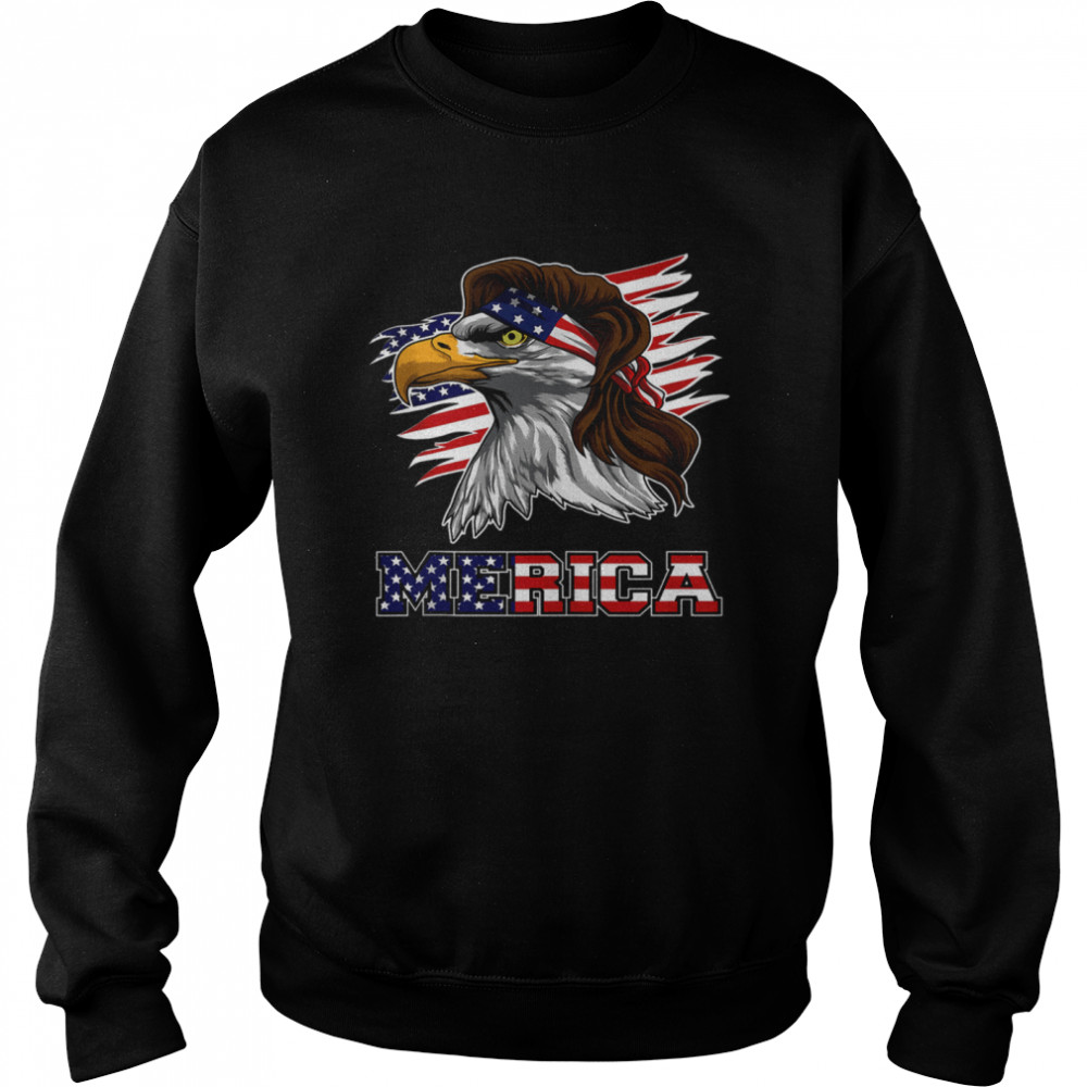 Eagle Mullet American Flag Merica 4th Of July Unisex Sweatshirt