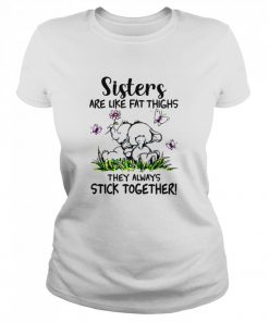 Elephant Sisters Are Like Fat Thighs They Always Stick Together  Classic Women's T-shirt
