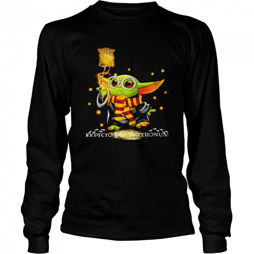 Expecto Baby Yoda tronum Long Sleeved T-shirt