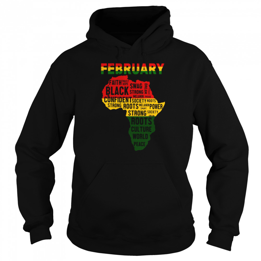 February Faith Trust Hope Black Confident Unisex Hoodie