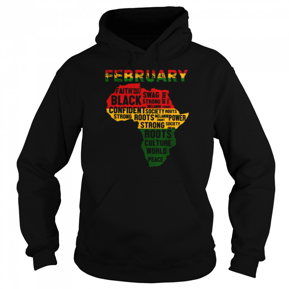 February Faith Trust Hope Black Confident Unisex Hoodie