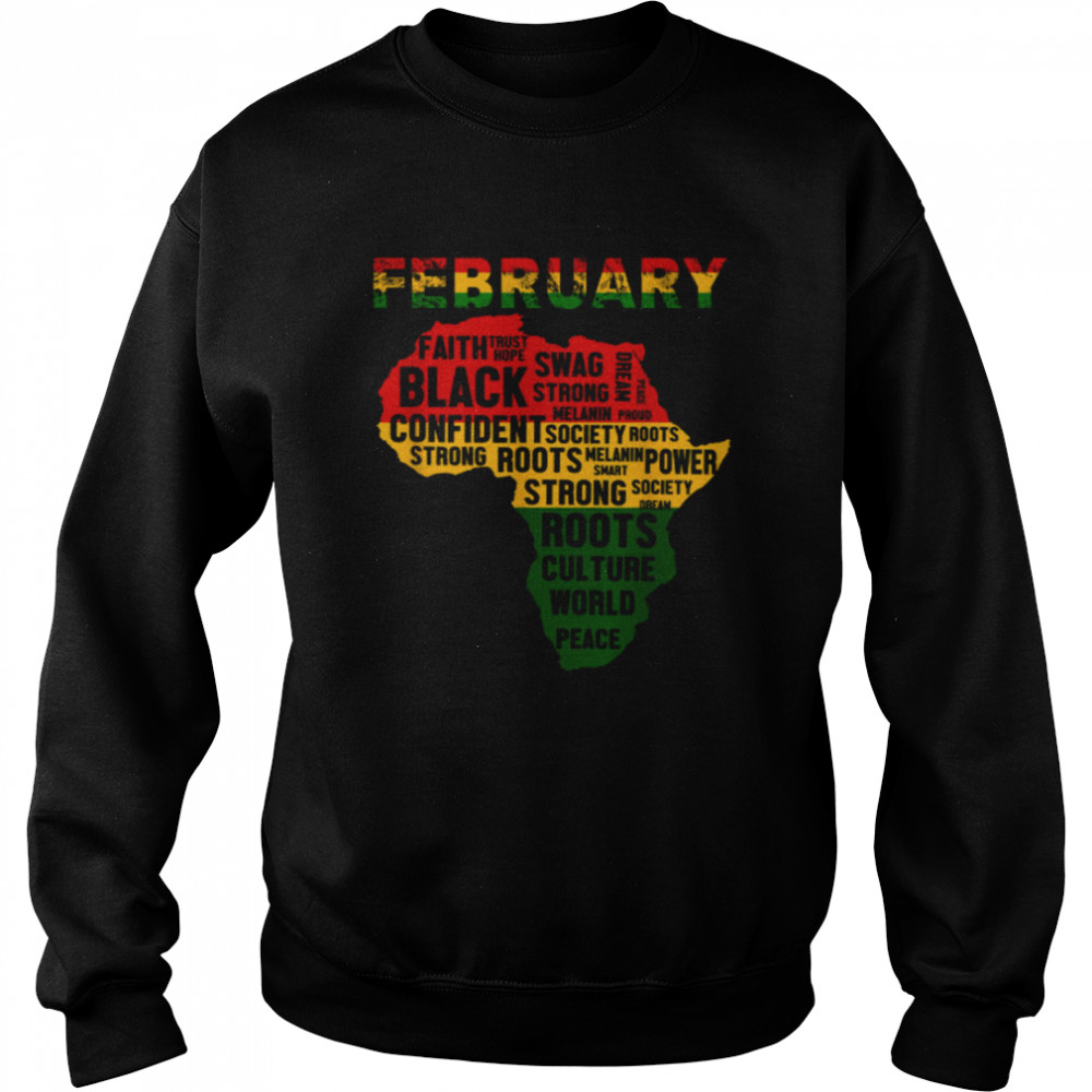 February Faith Trust Hope Black Confident Unisex Sweatshirt