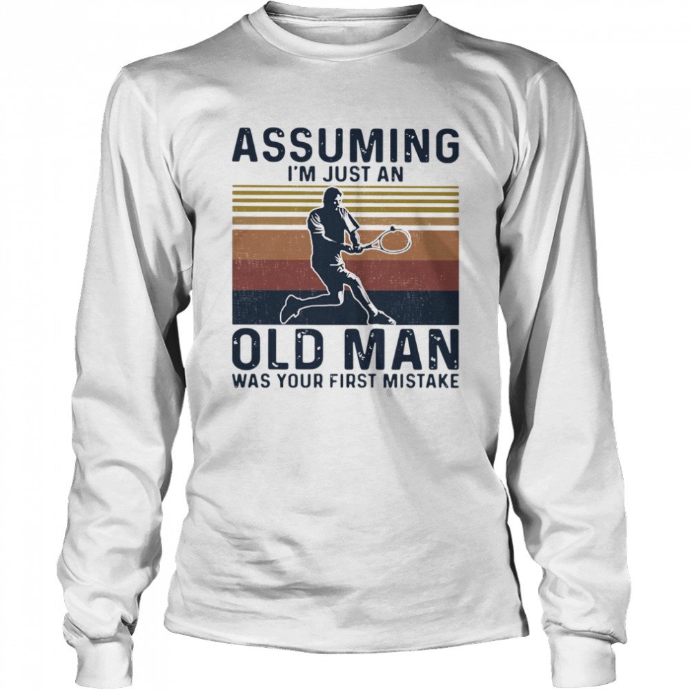 First Mistake Tennis Vintage Long Sleeved T-shirt