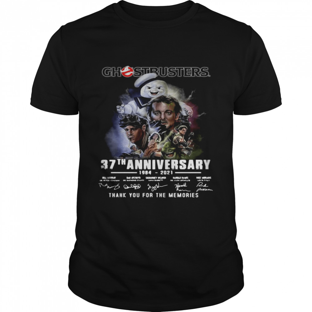 Ghostbusters 37th Anniversary 1984 2021 Signatures Thank You For The Memories shirt