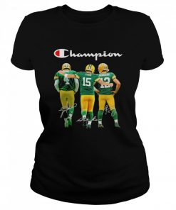 Green bay packers favre starr rodgers champions signatures  Classic Women's T-shirt