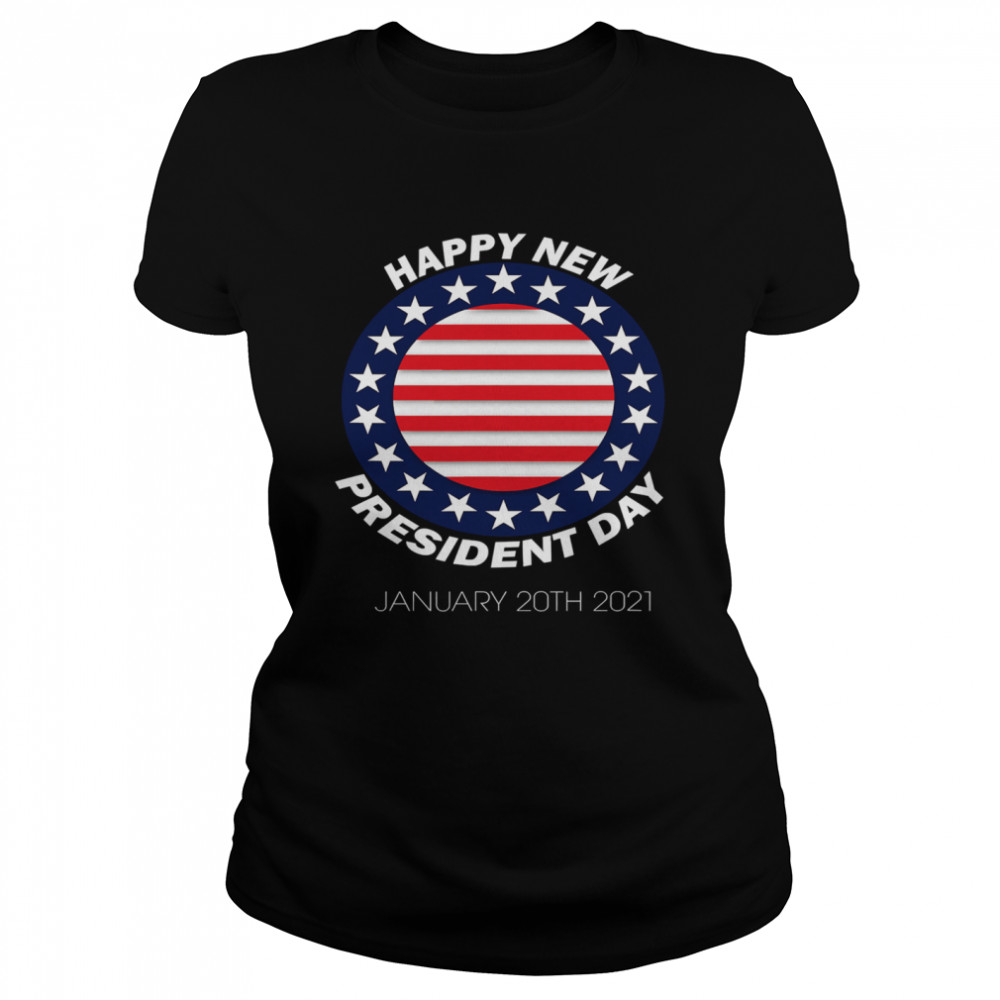 Happy New President Inauguration Day American Flag Classic Women's T-shirt